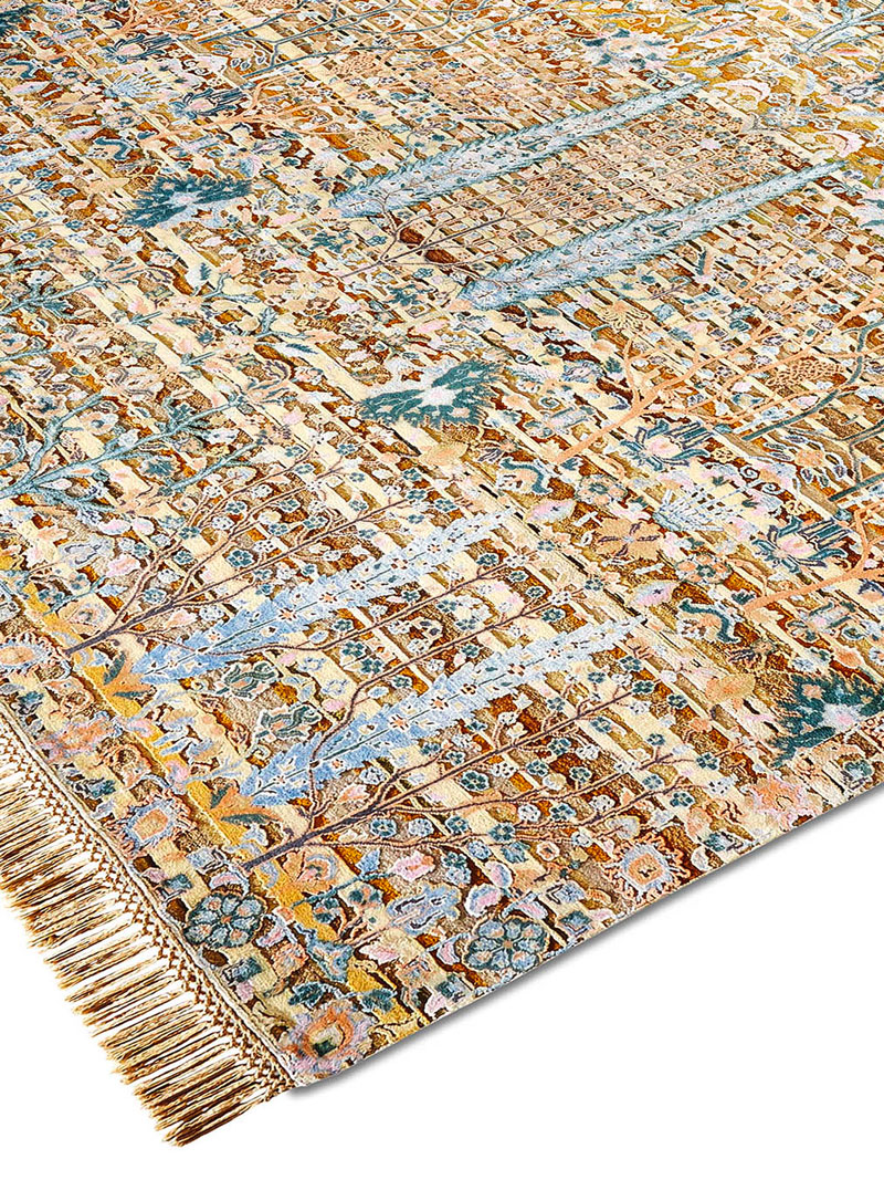 Pine Garden Gold Luxury Rug