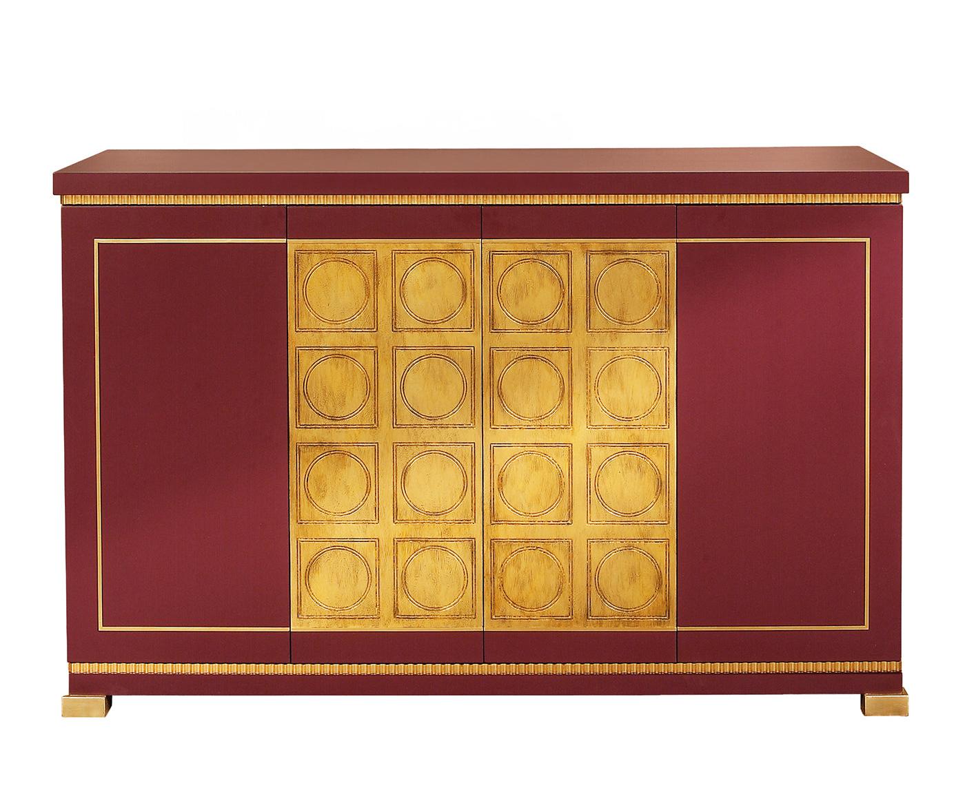 Gold Leaf Sideboard with Lacquer Detail