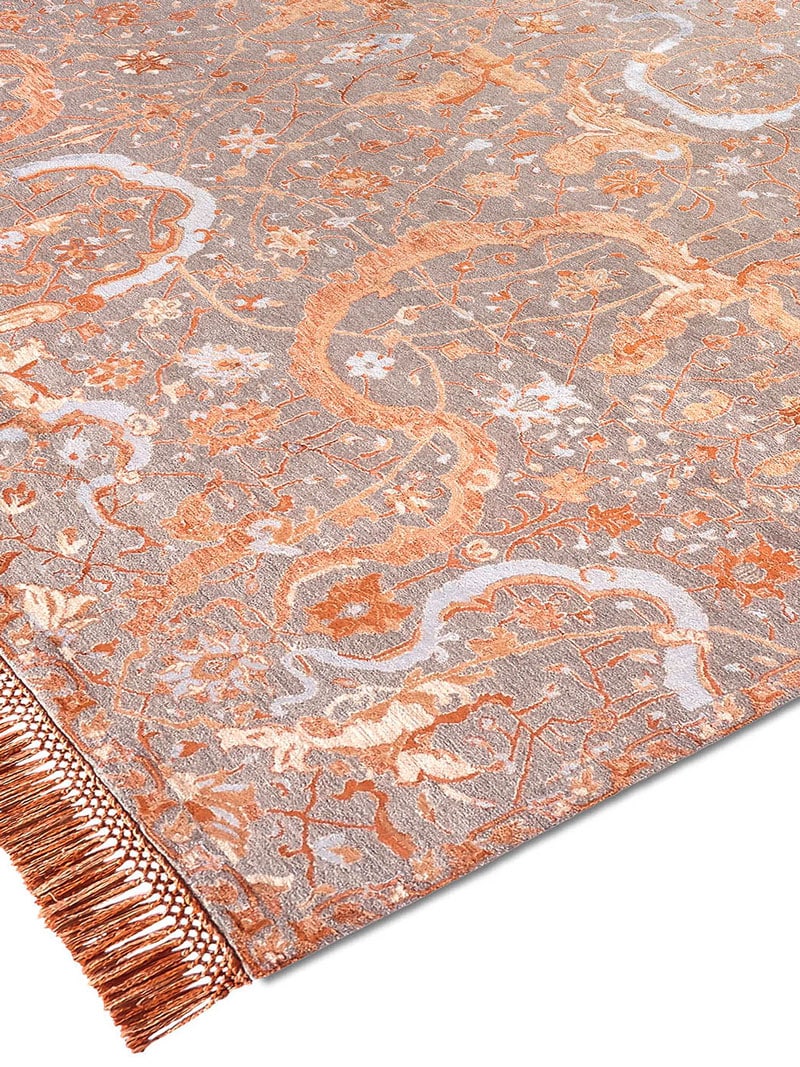 Tabriz Orange Luxury Rug