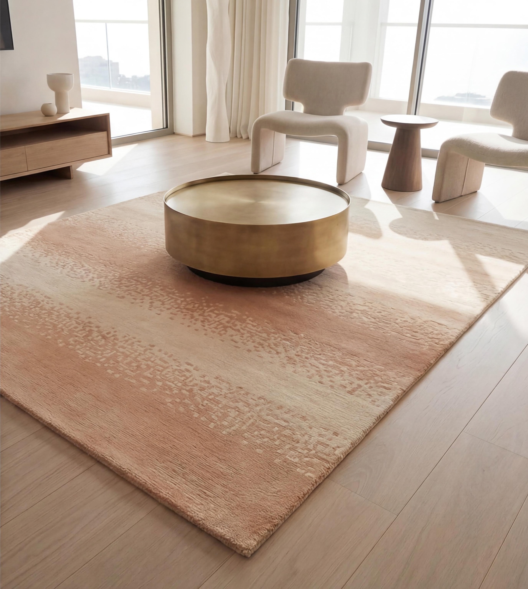 Soft Ombre Blush Rug