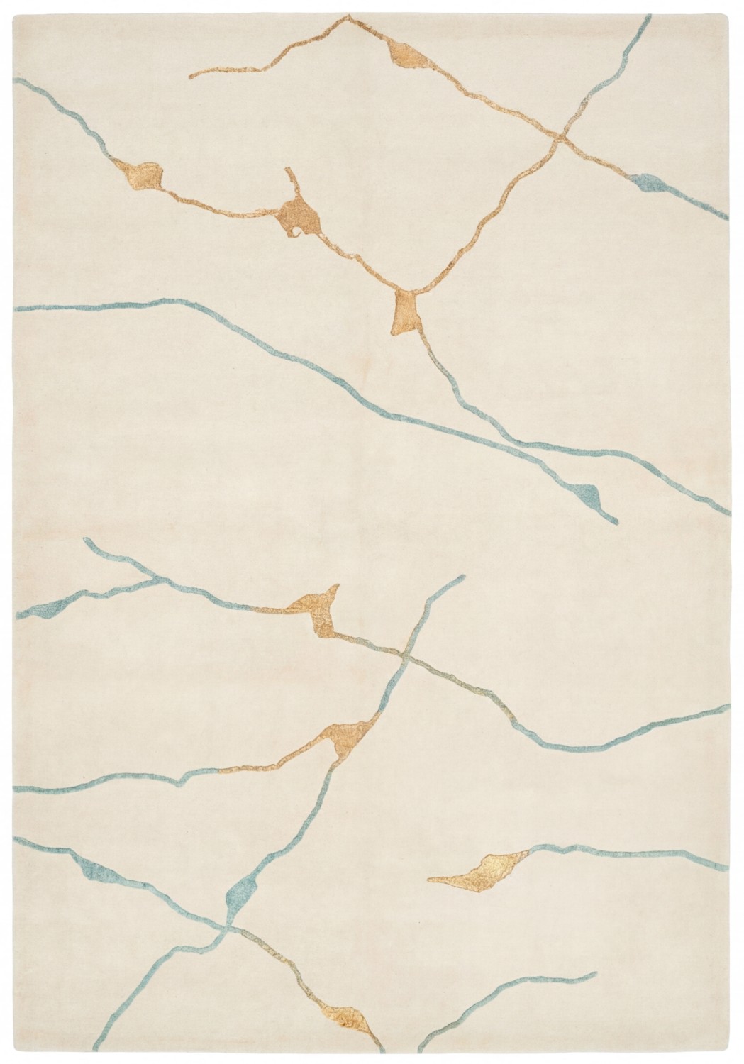 Golden Veins Ivory Rug