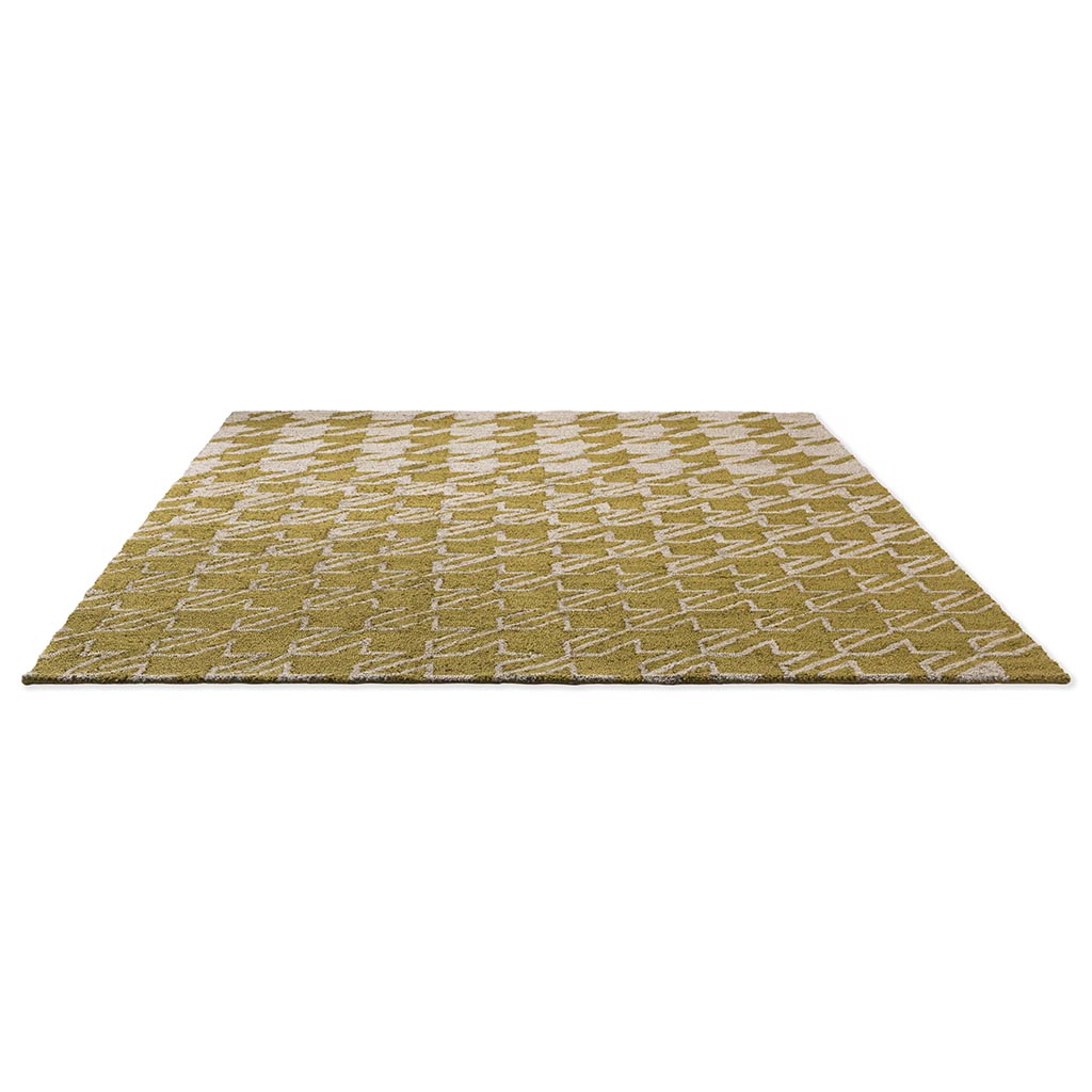 Houndstooth Mustard Outdoor Rug