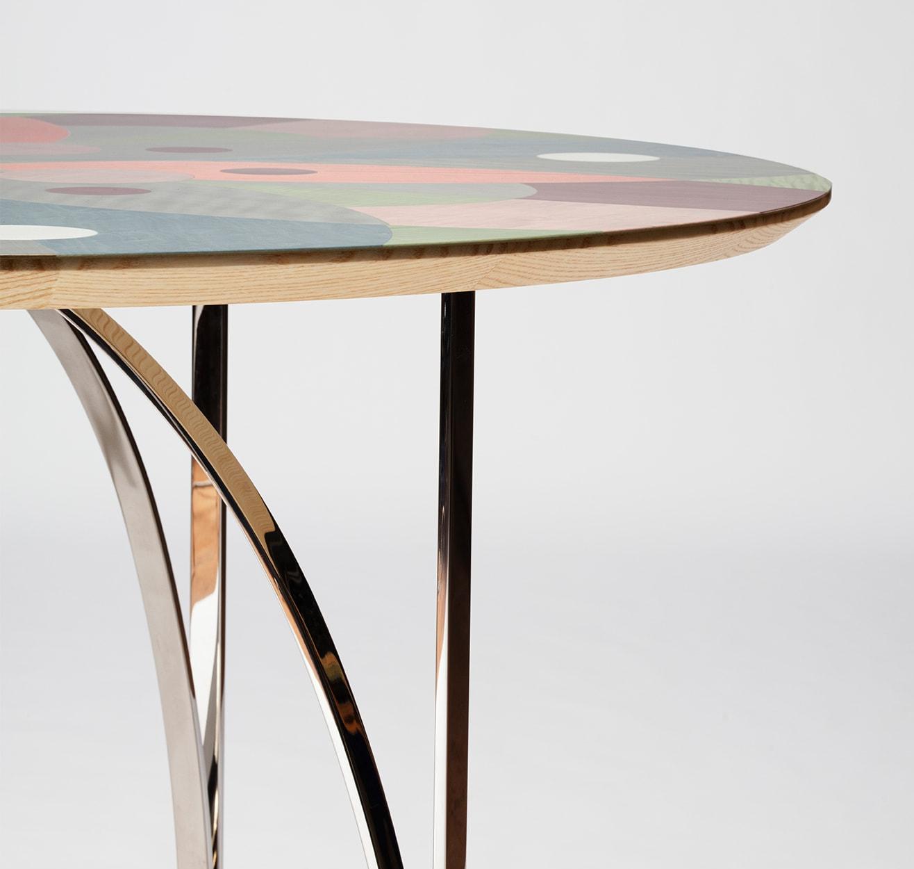 Multi-Colour Veneer Dining Table