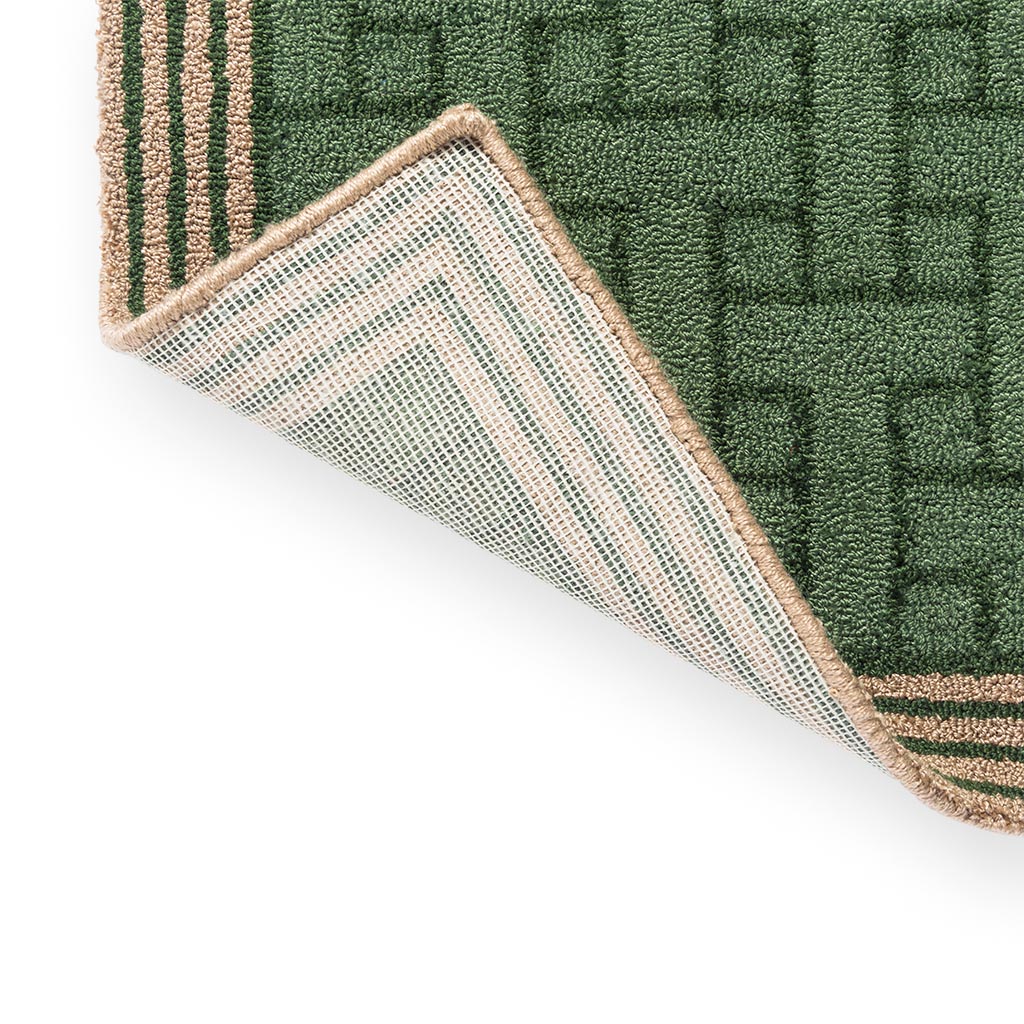 Monogram Green Outdoor Rug