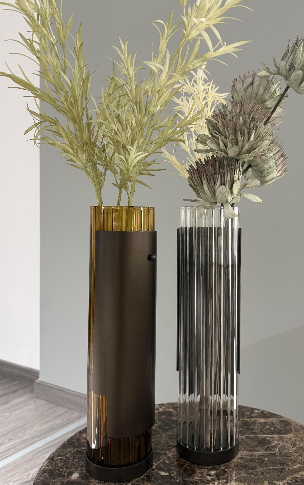 Bon Ton Tall Dark-Tone Vase