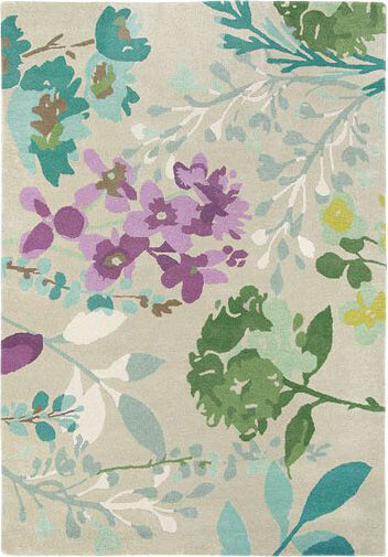 Bright Colorful Woolen Rug Bluebellgray Braybrook Linen