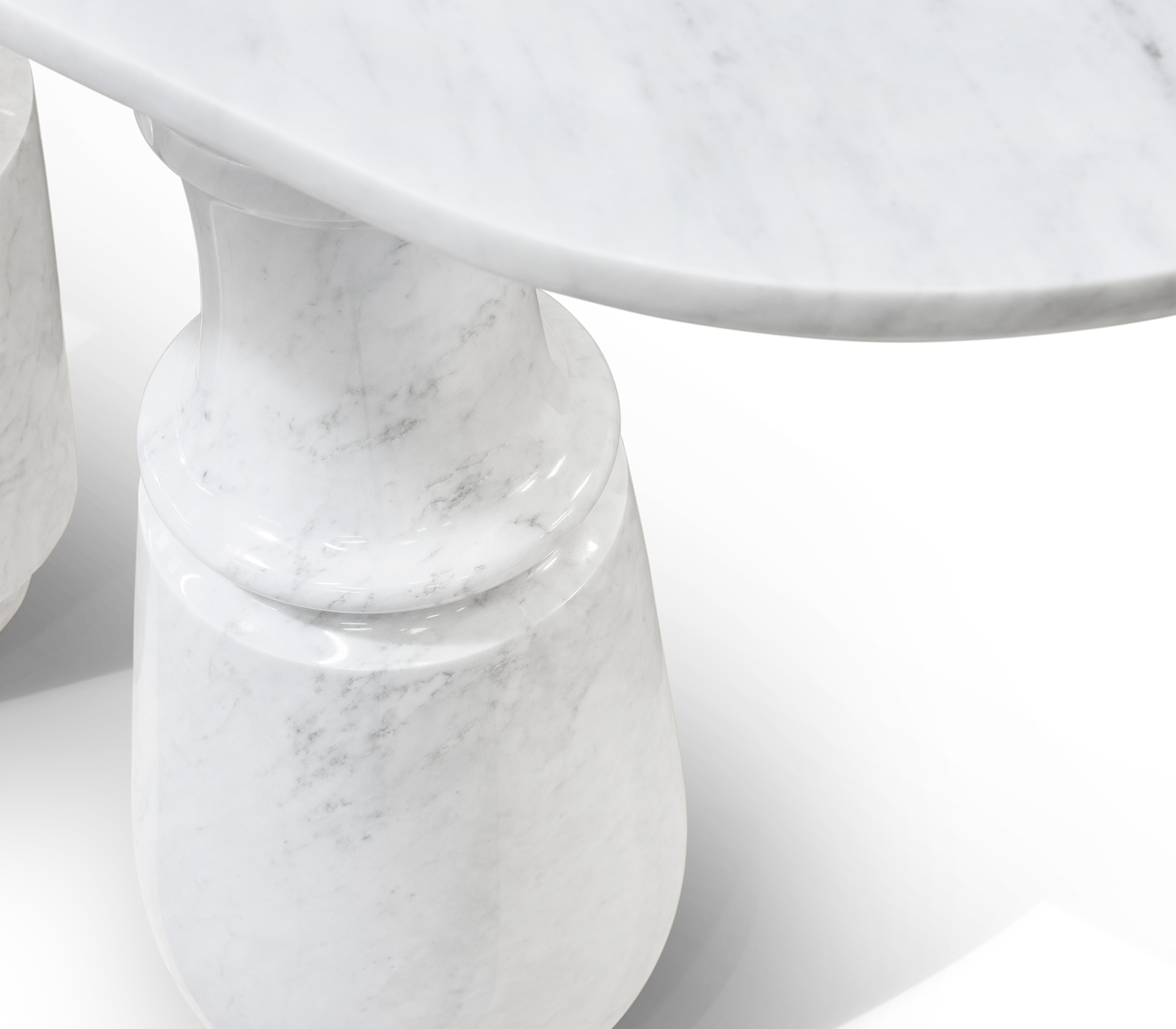 Obsidian Carrara Marble Console