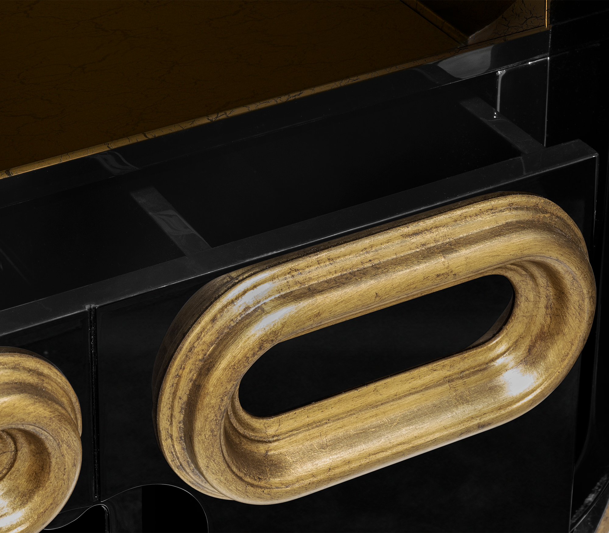 Ellipse Antique Finish Sideboard