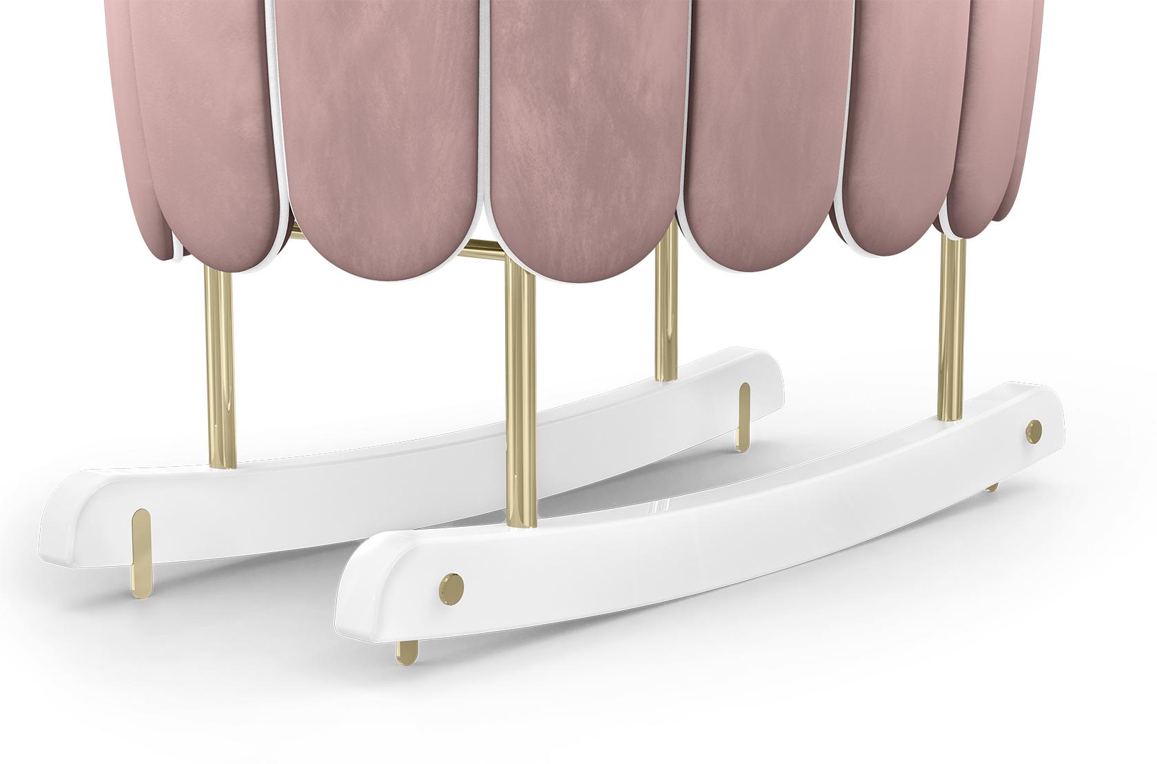 Lotus Pink Rocking Crib