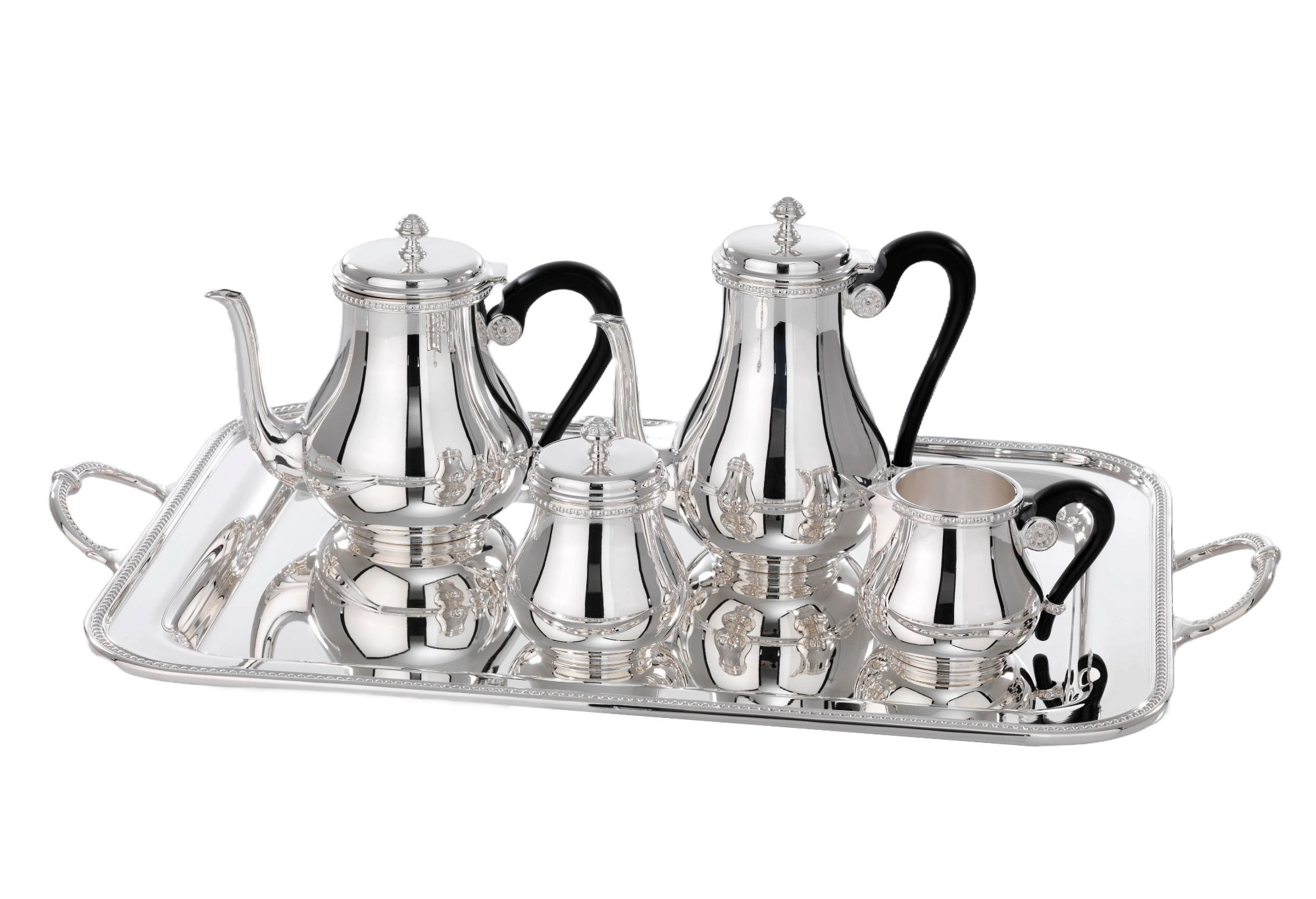 Royal Silver Tea and Coffee Service Set with Tray