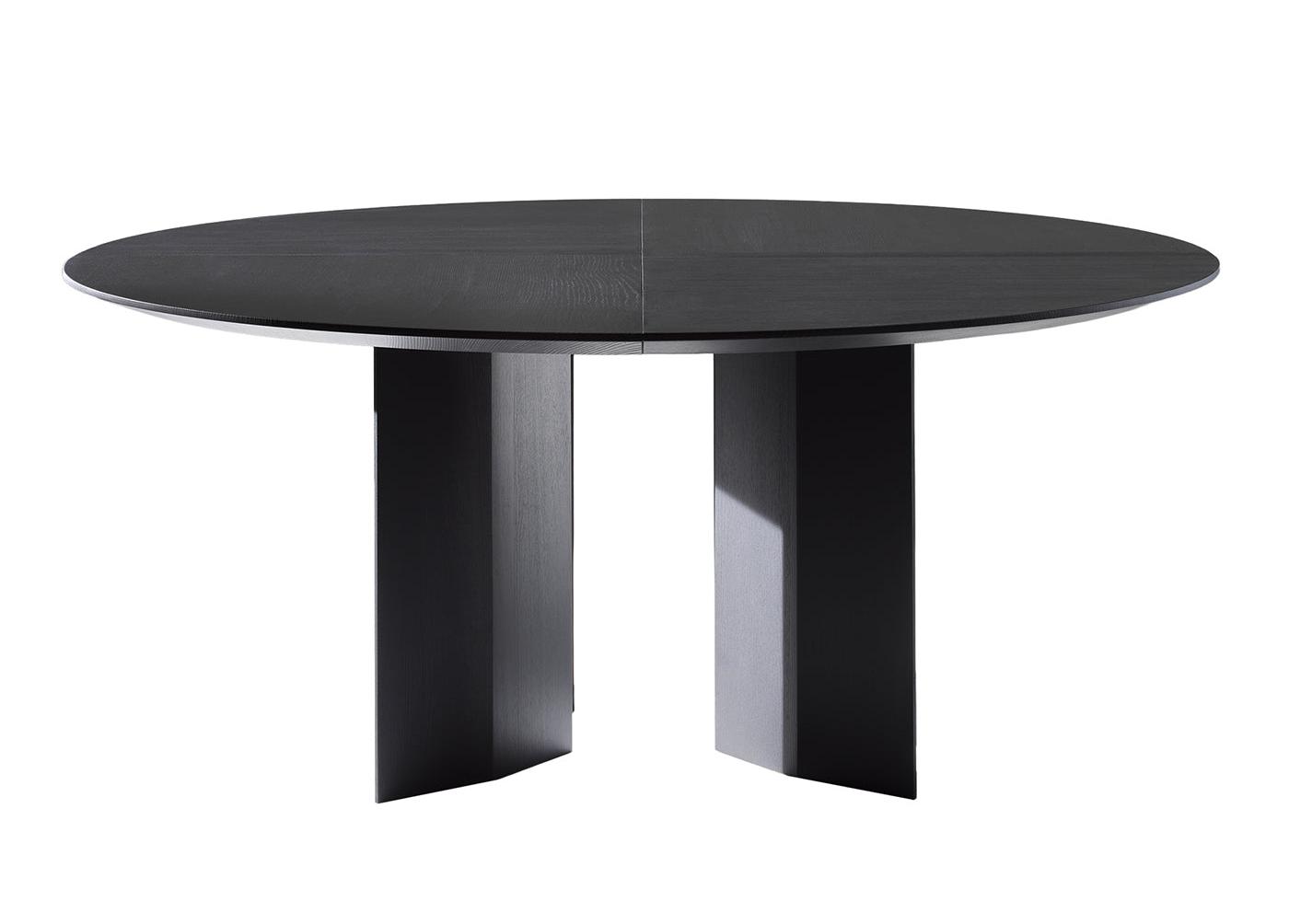 Praia Black Round Dining Table