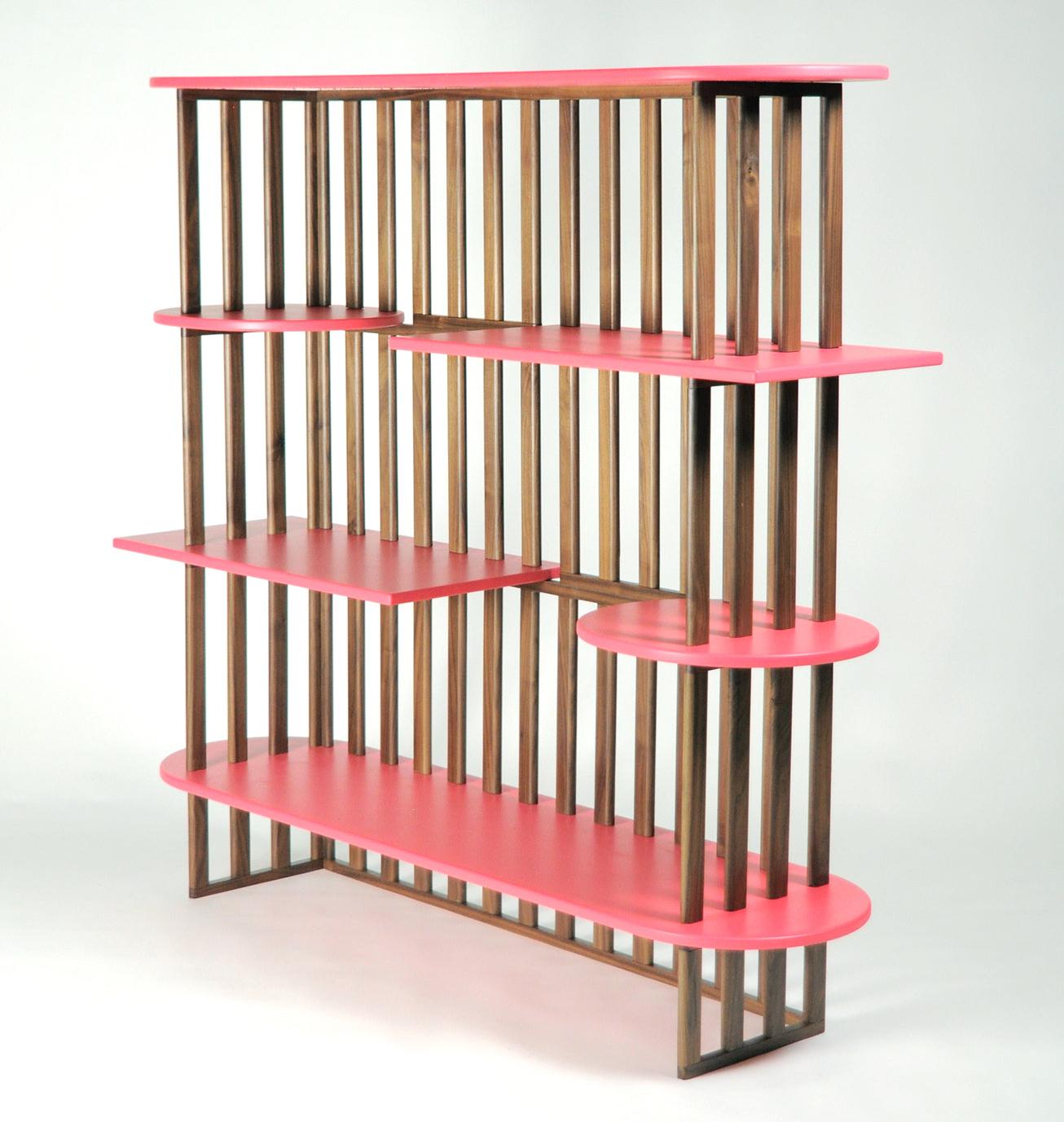 Pink Four-Tier Bookcase
