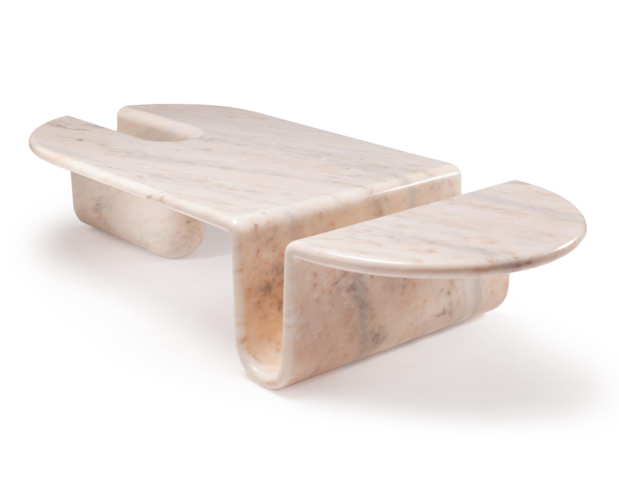 Bonnie & Clyde Beige Sculptural Coffee Table