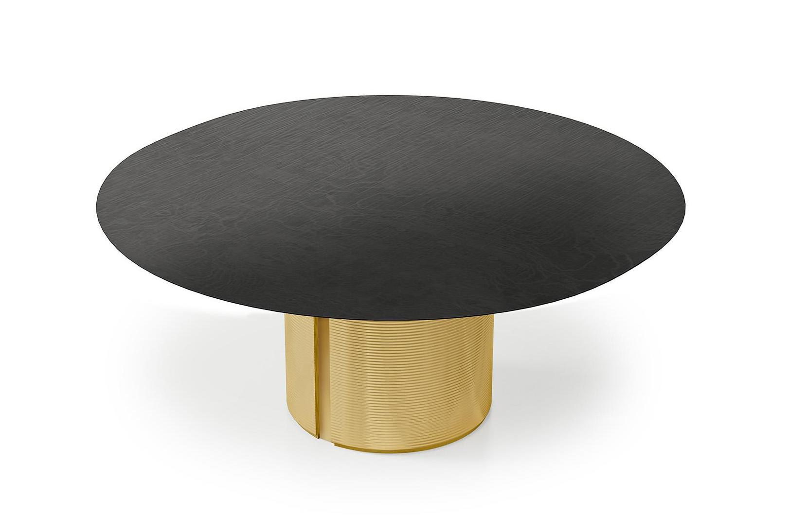 Black & Gold Dining Table | Dimensions: Ø 180 cm
