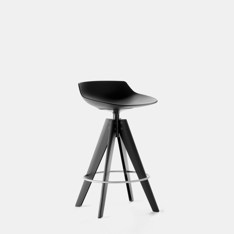 Flow Stool Steel Base ☞ Colour: White ☞ Dimensions: Height 65 cm