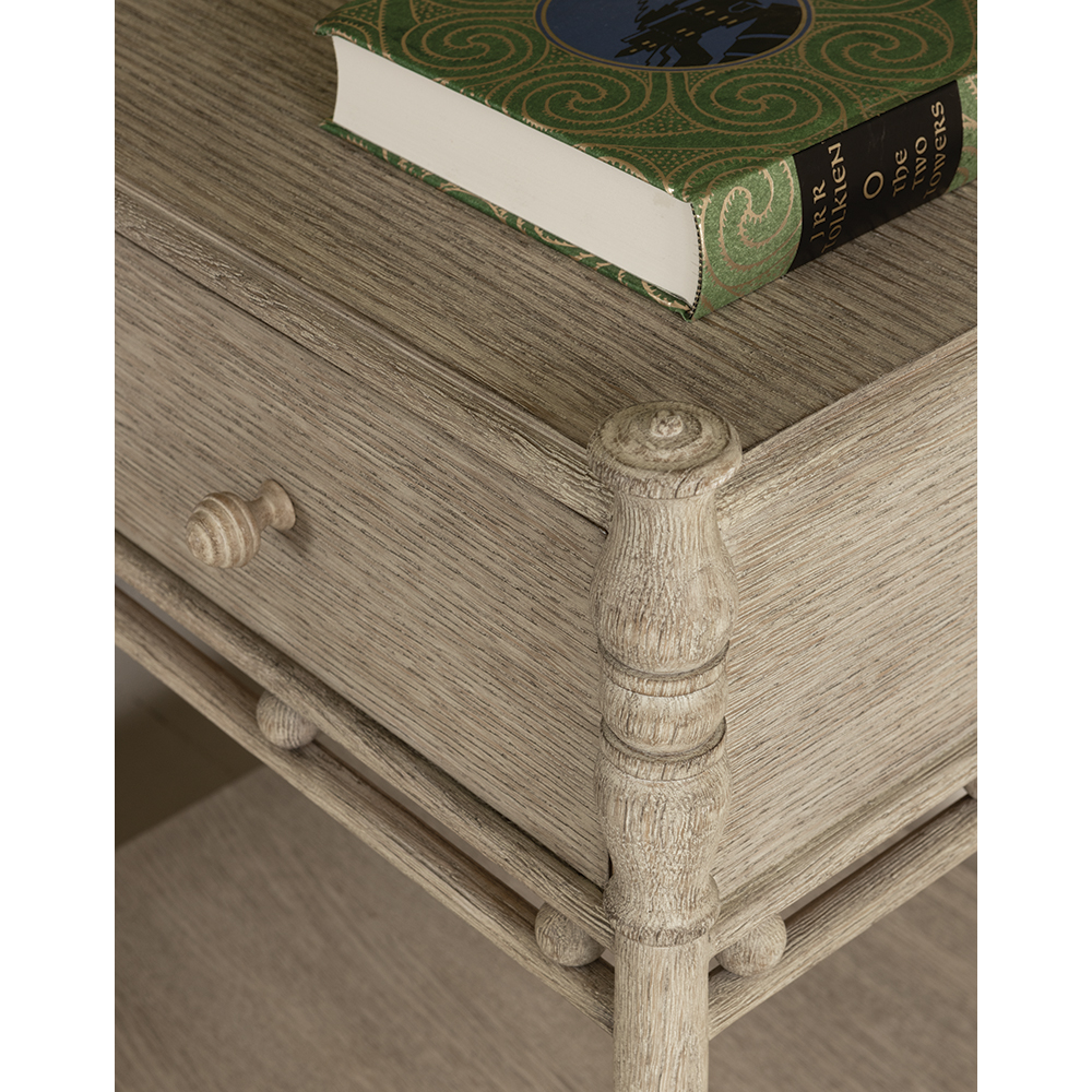 Morris Bedside Table Greyed Oak