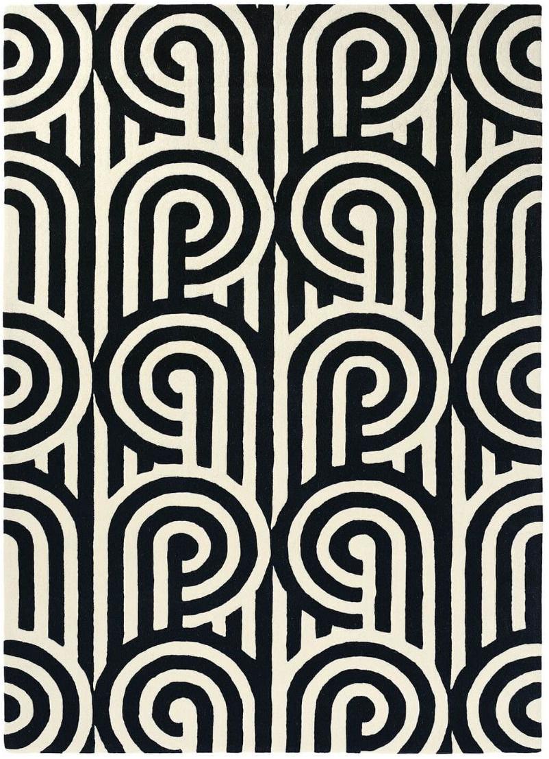 Turnabouts Black 39205 Rug ☞ Size: 200 x 280 cm