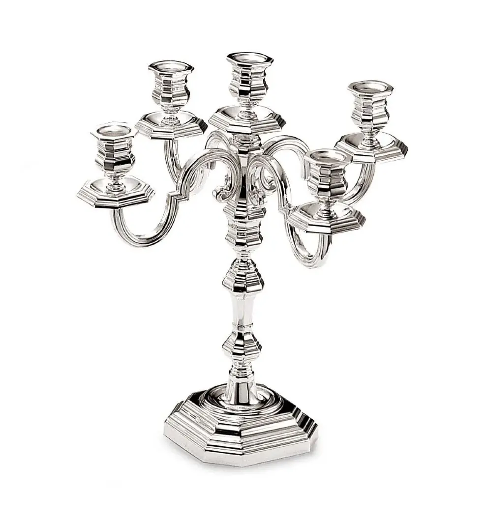 Silver 5-Light Octagonal Candelabrum