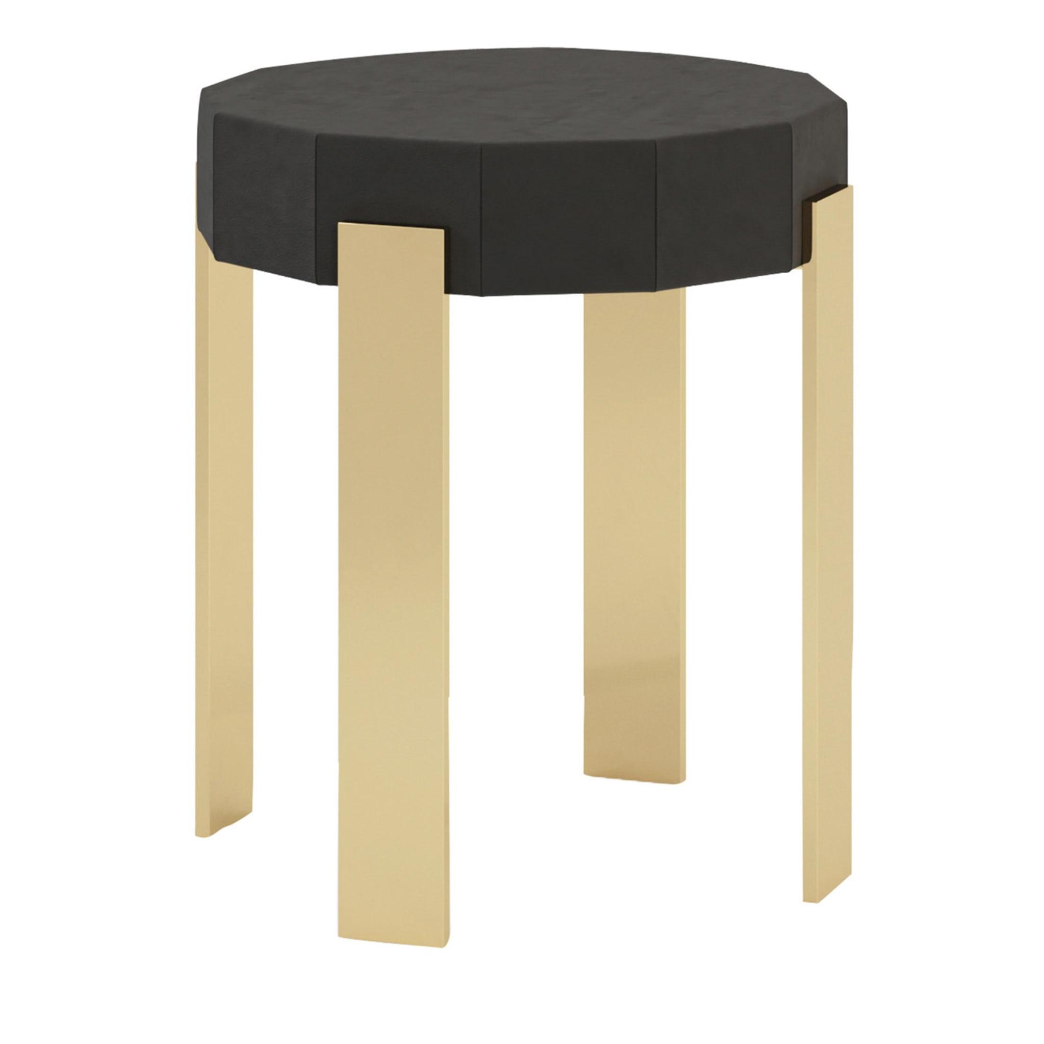 Carthay Black/Gold Side Table | Finishing: Matt Lacquered