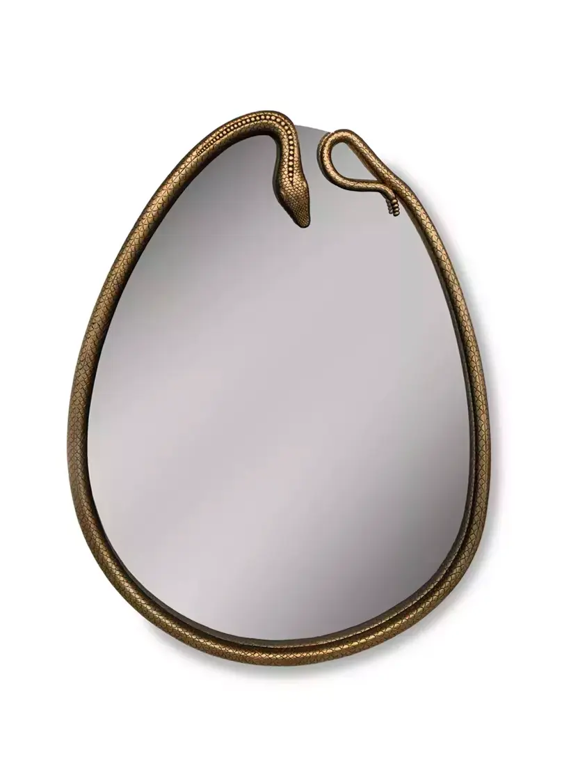 Serpentine Pear-Shaped Wall Mirror