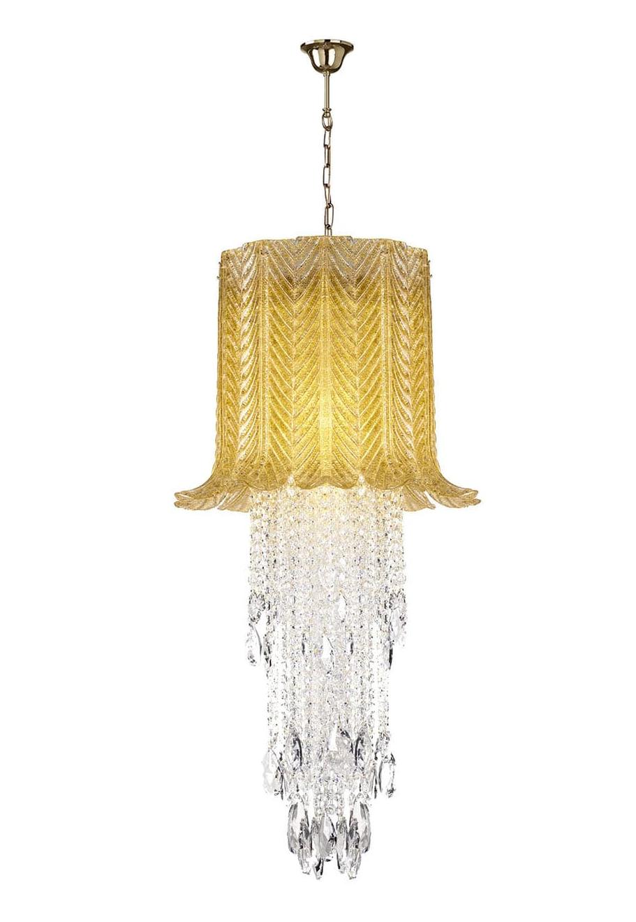 Venetian Glass Leaf Chandelier