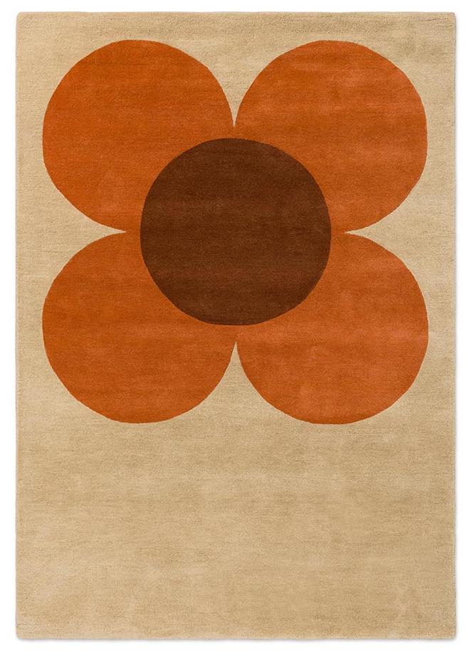 Flower Placement Pumpkin/Ecru 158203 Rug
