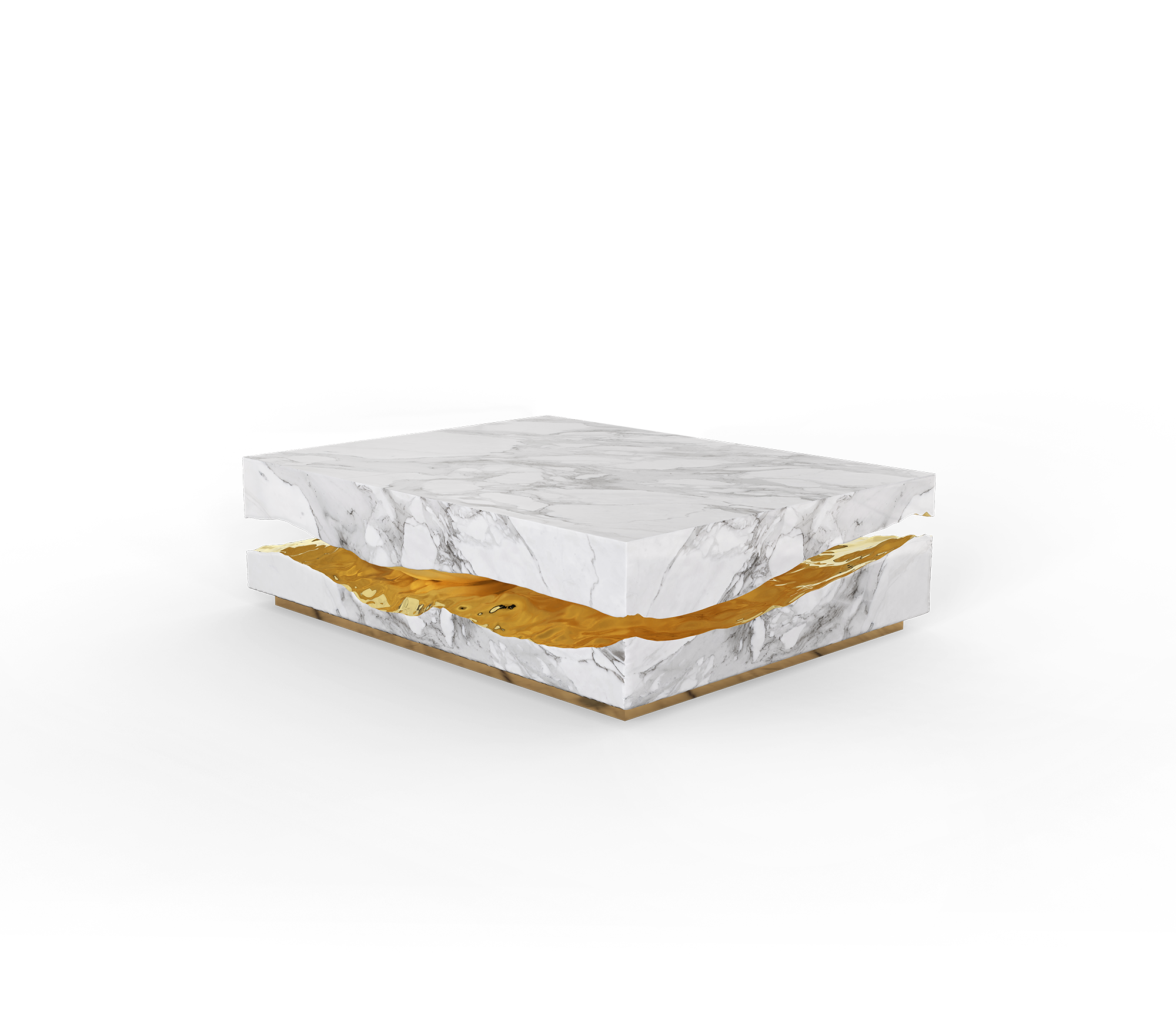 Boulder Carrara Marble Accent Table Boulder Carrara Marble Accent Table