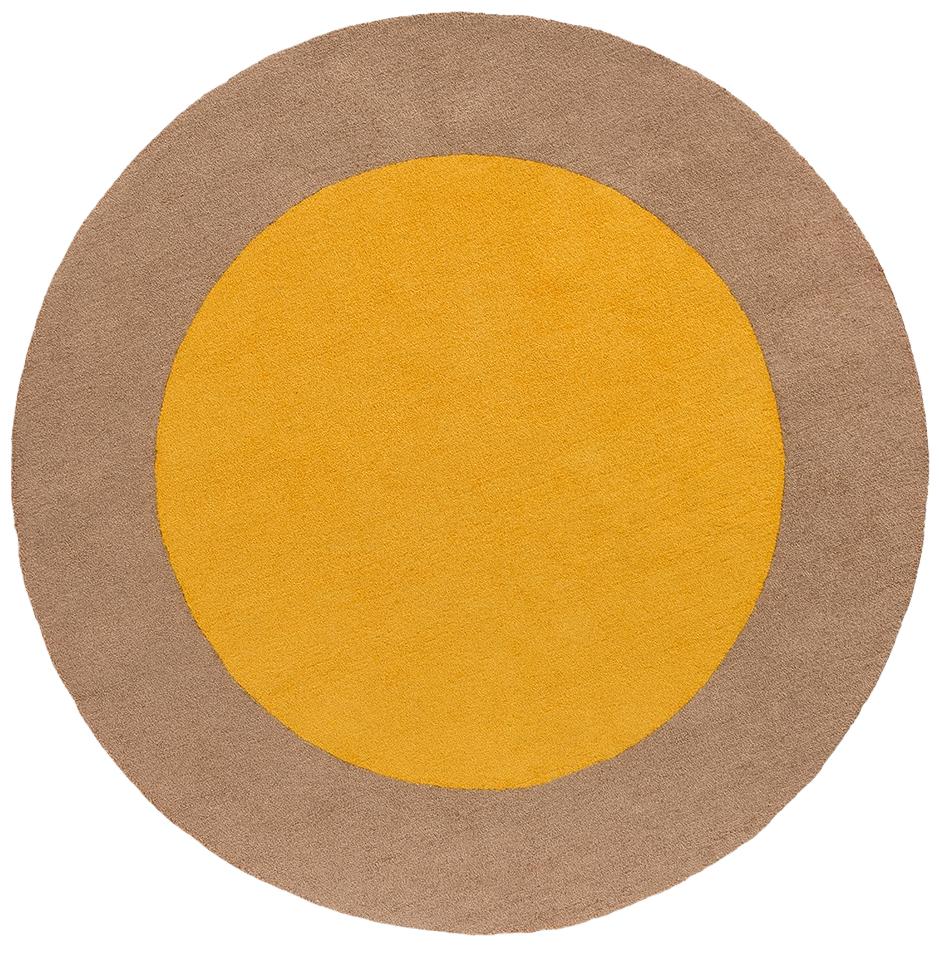 Festival Round Yellow Outdoor Rug