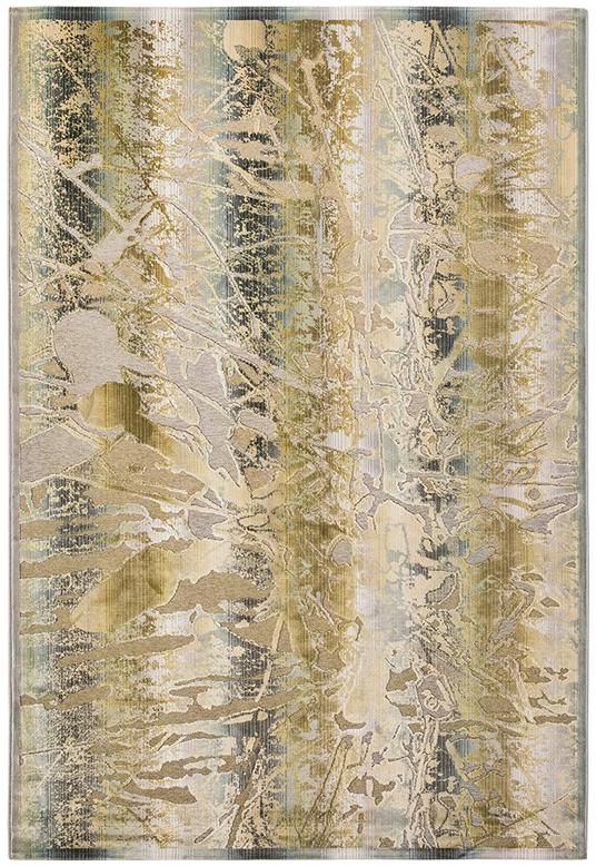 Venere Machine Woven Beige / Green Rug