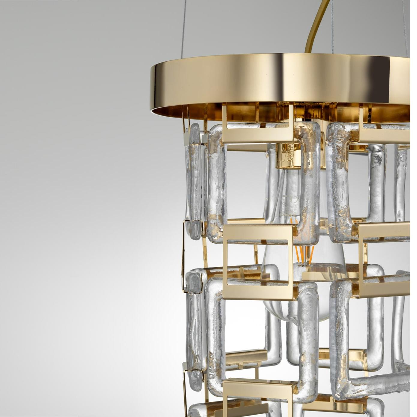 Bracelet Chandelier in Soft Gold with Venetian Glass