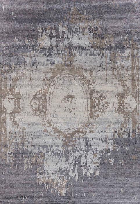 Hand-Knotted Bamboo Silk Rug