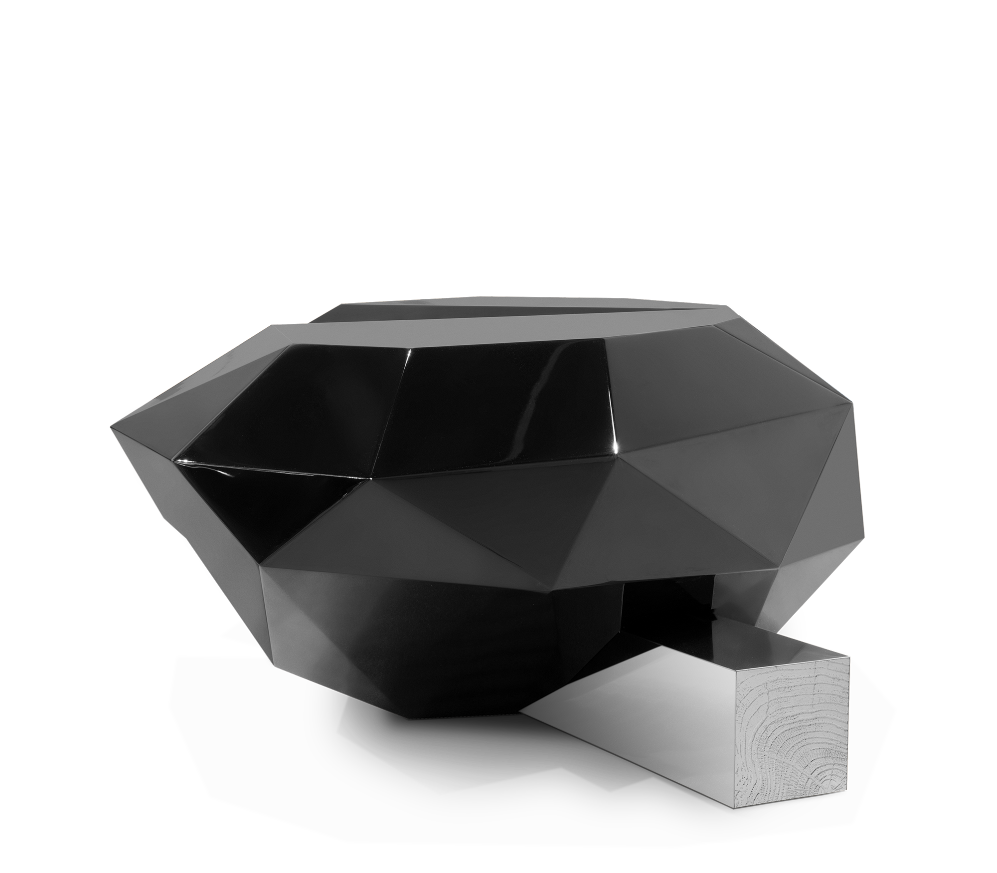 Prism Black Finish Coffee Table