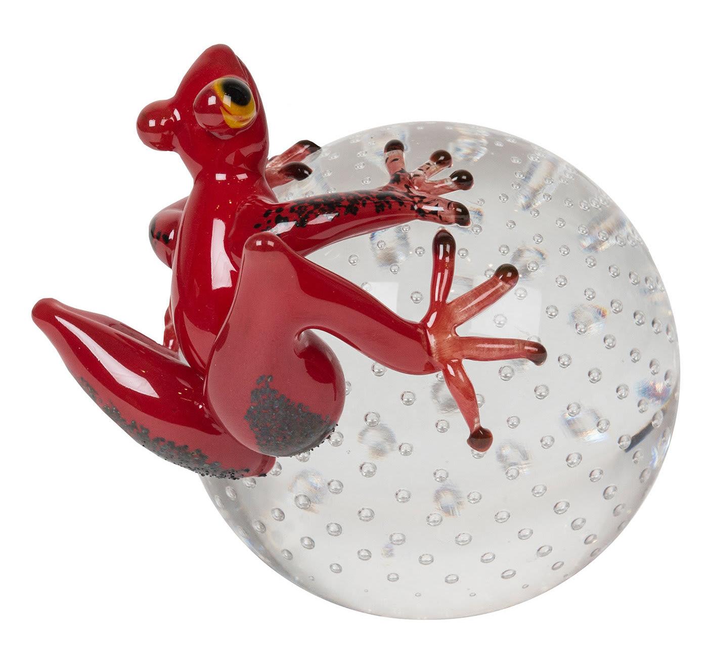 Red Frog on Sphere Figure