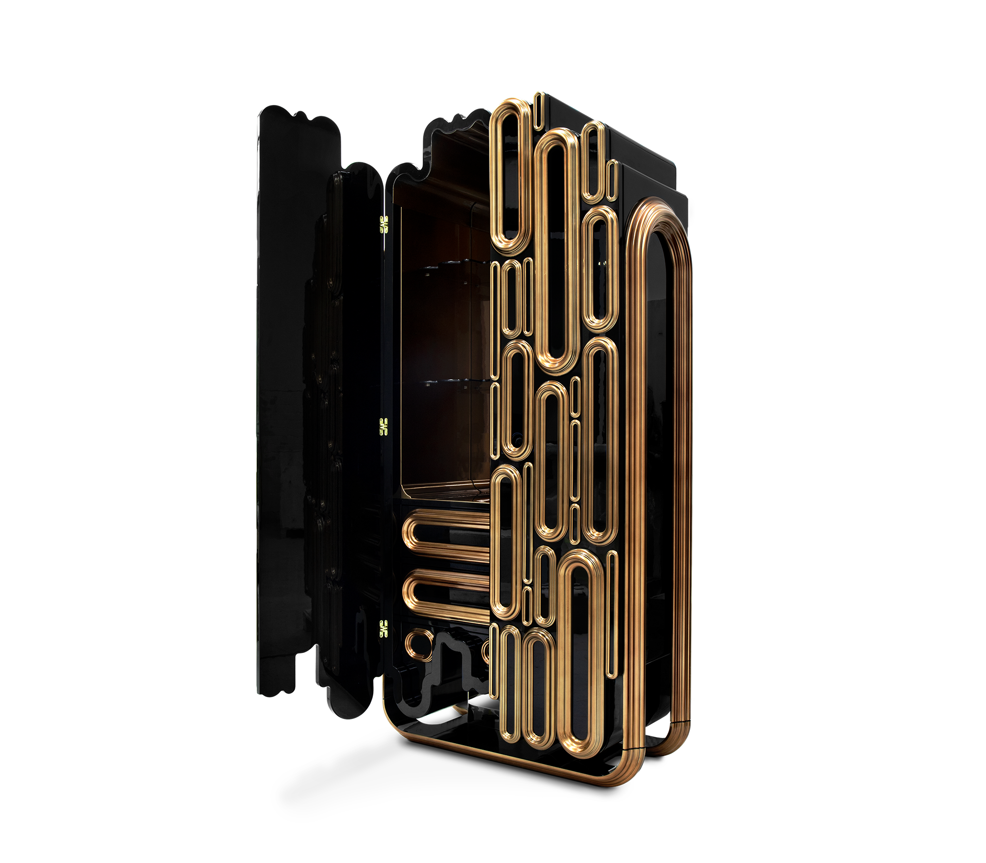 Ellipse Gold Designer Cabinet