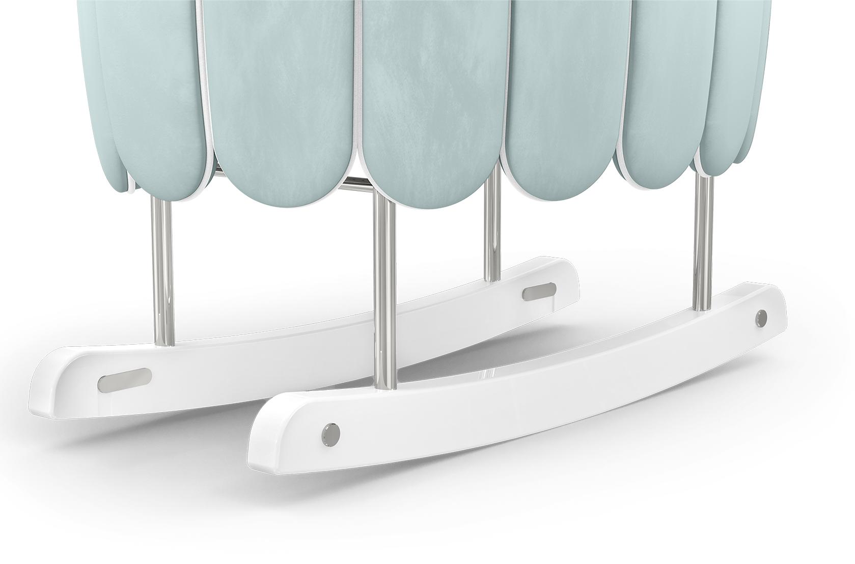 Lotus Blue Rocking Crib
