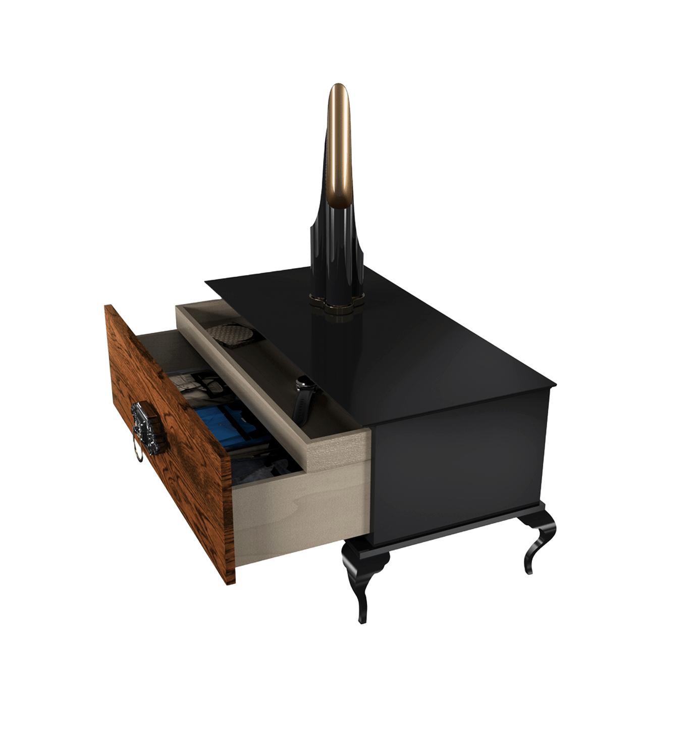 Louvre Classic Bedside Table