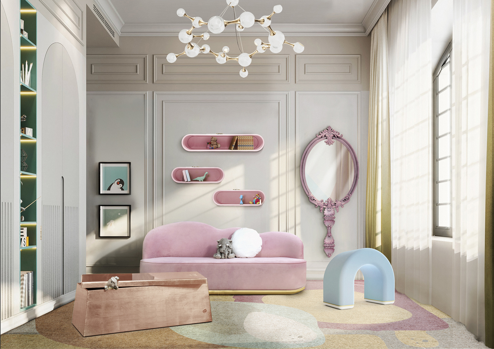 Atomic Round Ceiling Suspension Lamp - 2
