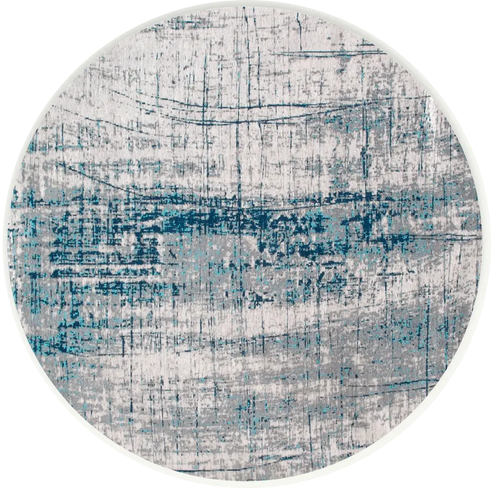 Bronx Azurite 8421 Round Rug