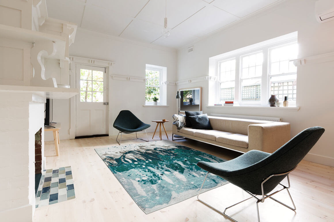 8664 Green Waves Rug