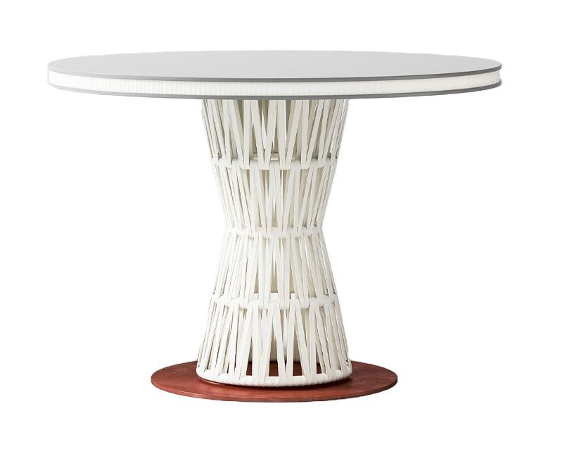 Versatile Indoor / Outdoor White Dining Table