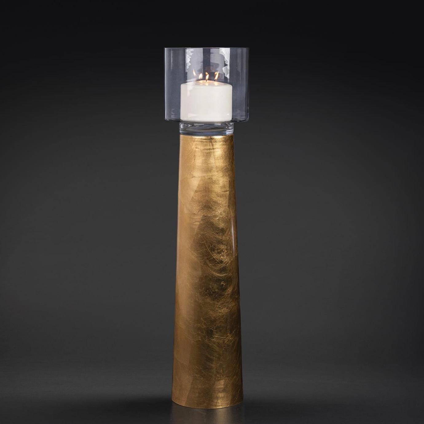 Gold Single Candle Holder