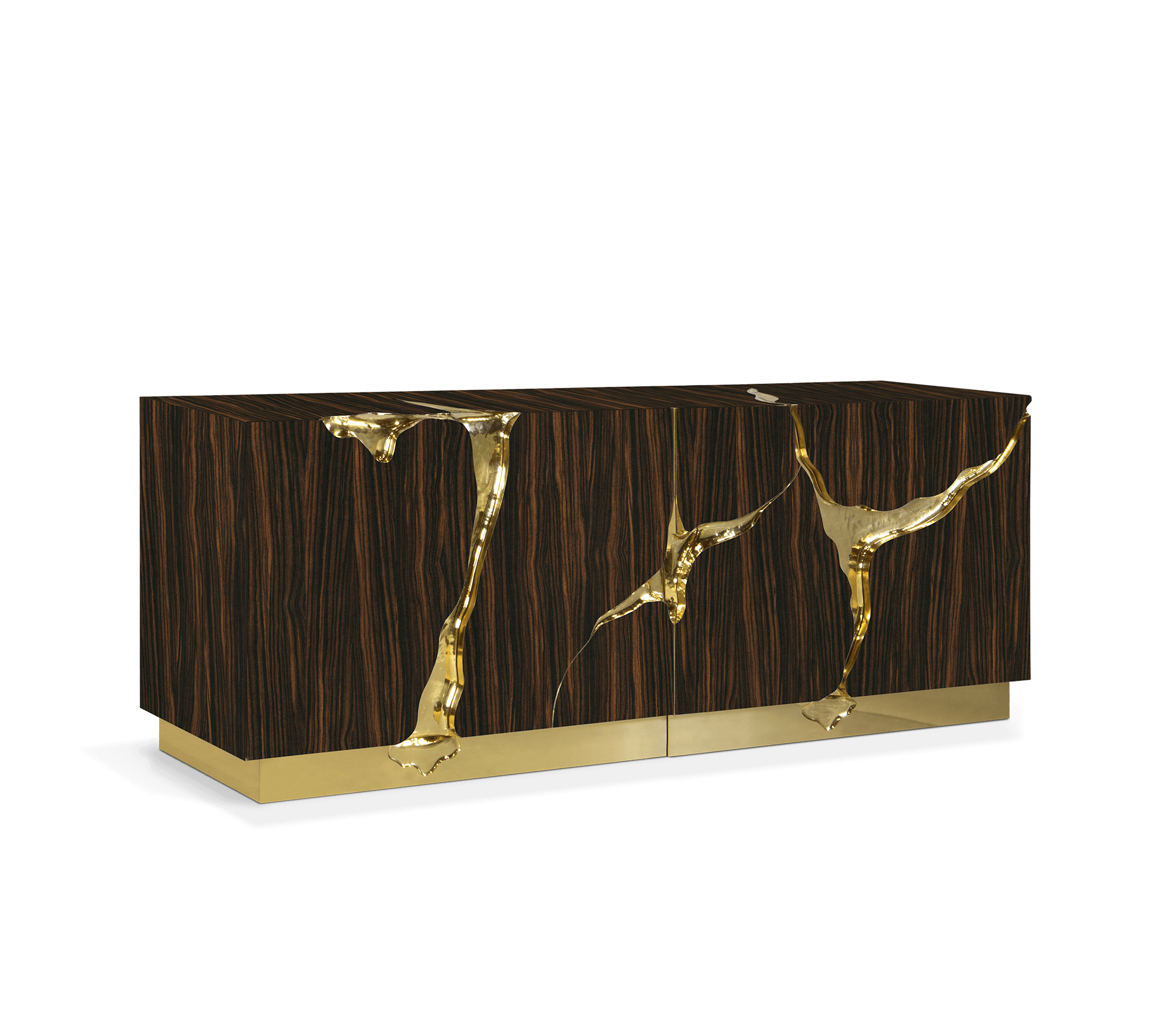 Opulent Brown & Gold Sideboard