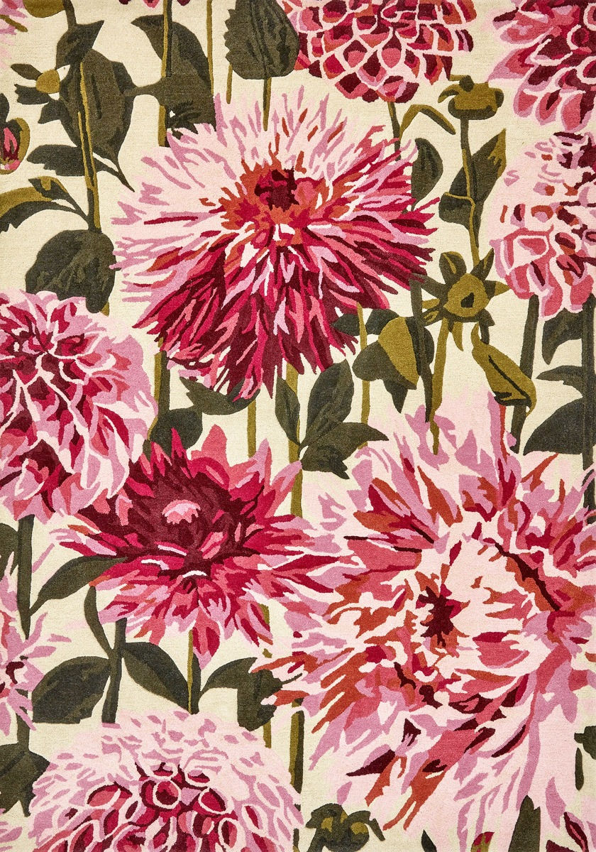 Dahlia Fuchsia / Palm Rug