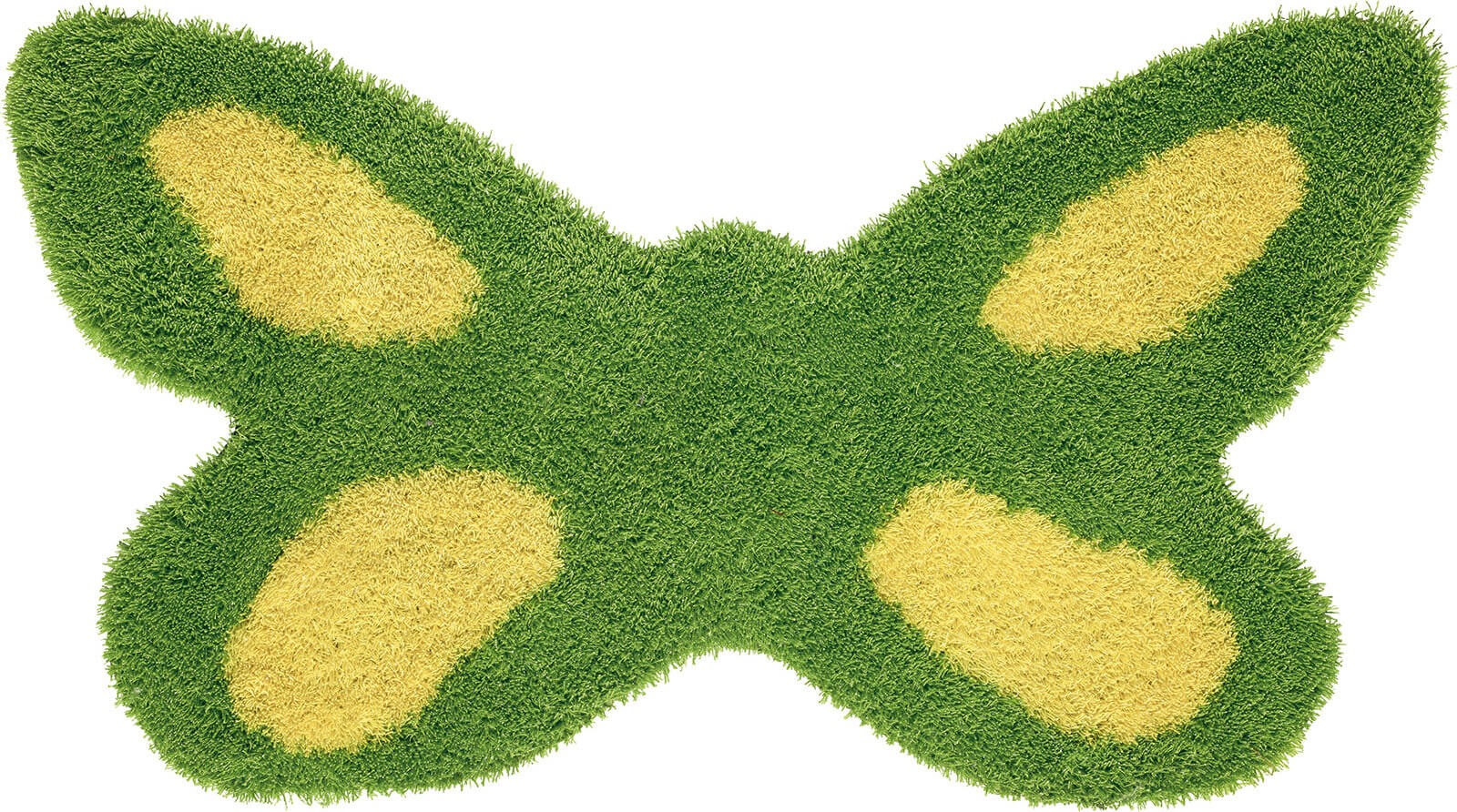 Childrens Lime / Yellow Butterfly Rug "Daisy"