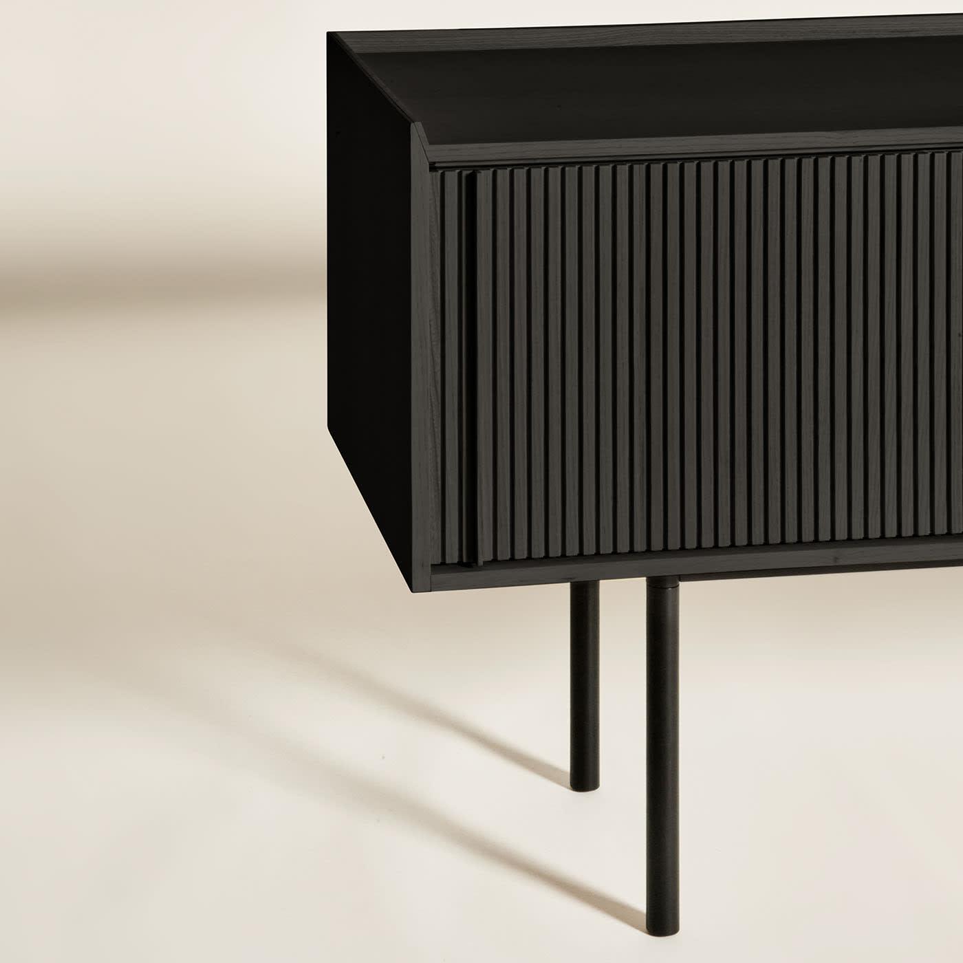 Sipario High-End Black 2-Doors Sideboard Italian Handcrafted