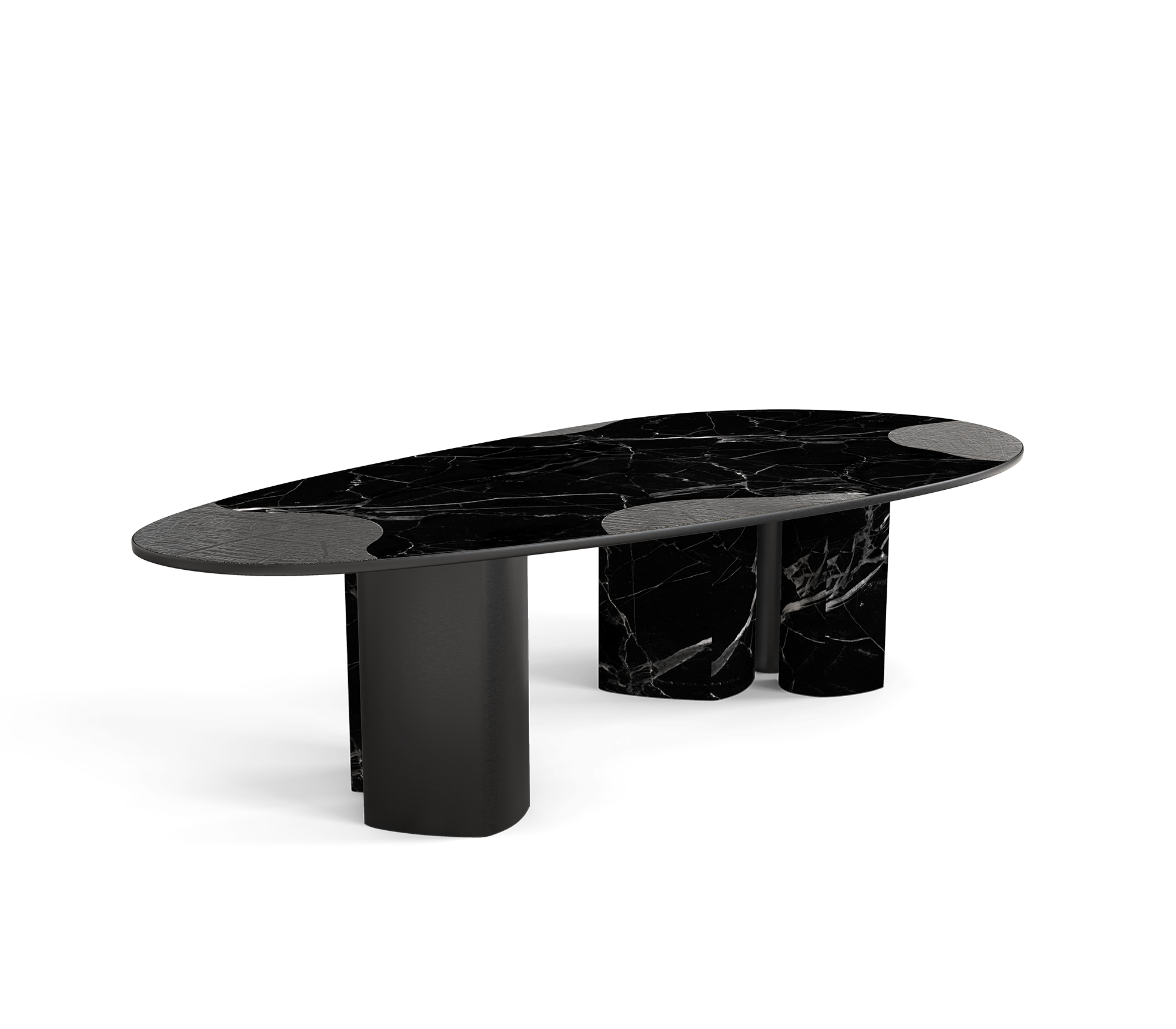 Athena Nero Marble & Onyx Table