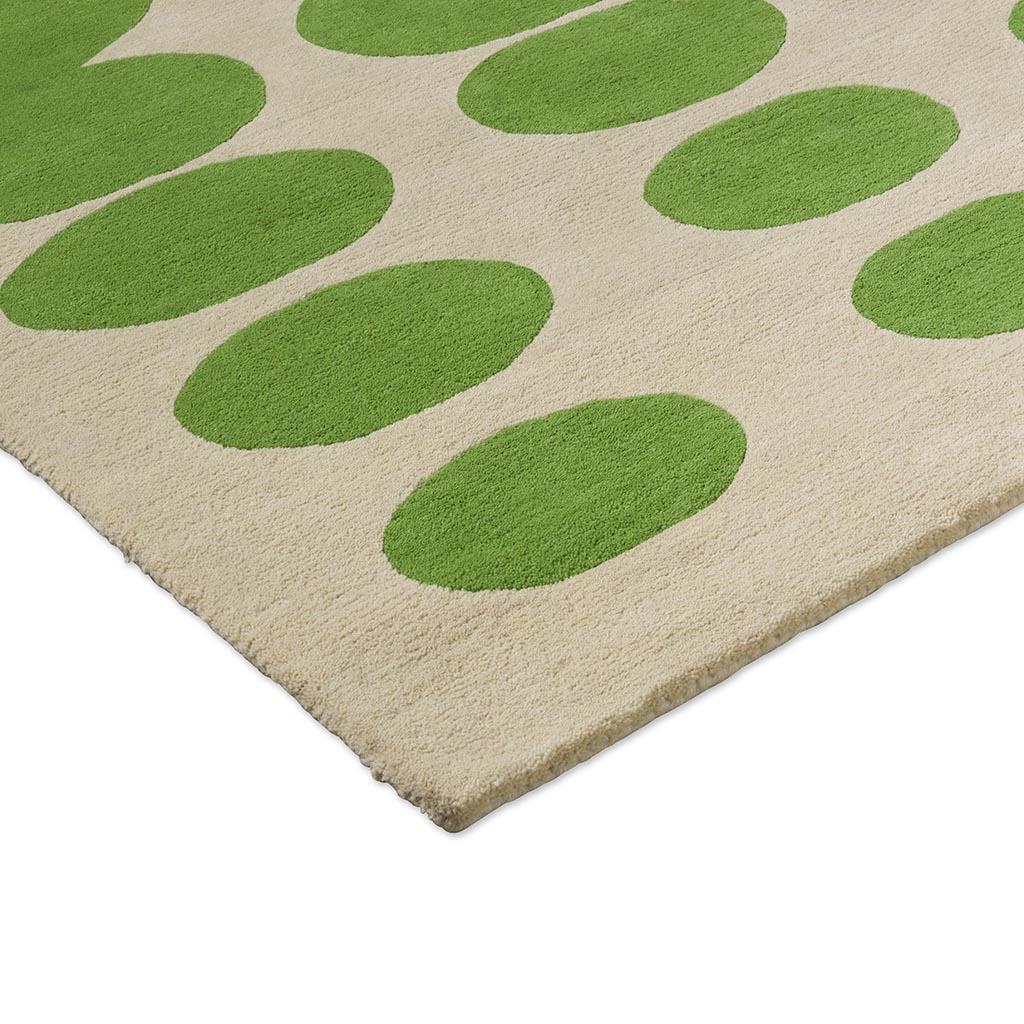 Optical Oval Green/Cream 157707 Rug | Size: 250 × 350 cm