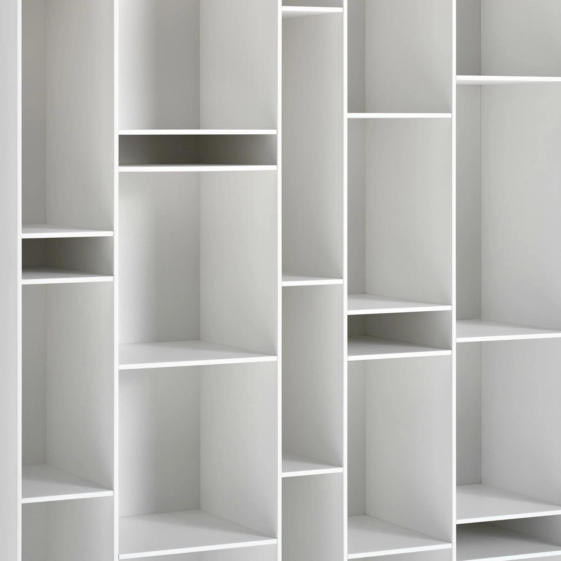 Italian Bookcase Random 2C ☞ Colour: Matt Laquered White X042