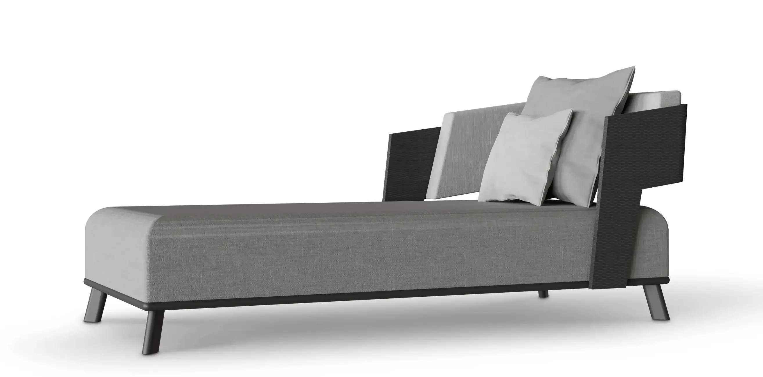 Regent Grey Chaise Longue