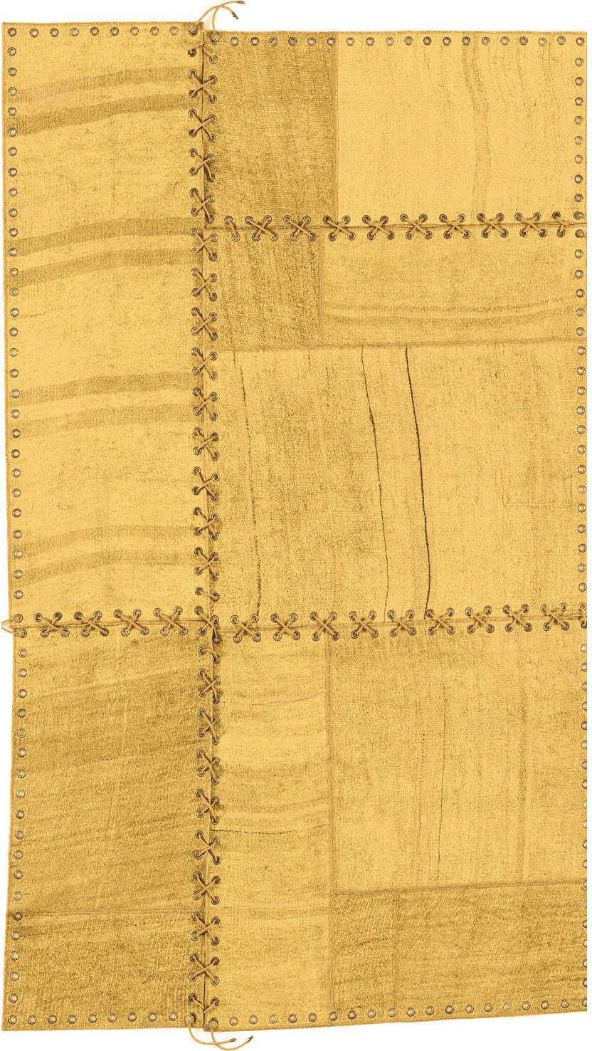 Hemp Yellow Flat Weave Rug Stringhe Mustard